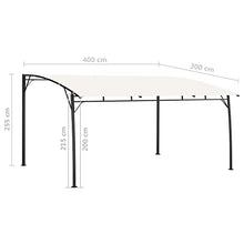 HKTMGDNG 13x10 ft Patio Gazebo Metal Garden Canopy Sunshade Tent, Cream