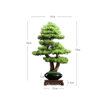 YXIANG56Q Fake Plants Simulation Welcome Pine Bonsai Ornaments Living Room Entrance Hotel Landscape Indoor Fake Potted Plants Bonsai Tree