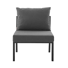 Lounge Sectional Sofa Chair Set, Aluminum, Metal, Grey Gray, Modern, Outdoor Patio Balcony Bistro