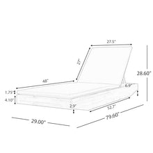 Merax 2 PCS Outdoor Lounge Chaise with 2-Fold Thin Cushions, Teak Finish Acacia Wood Lounge Chair Lounge with Cream Cushion for Outdoor Furniture Pool Lawn Deck(Shipped in 2 Boxes)
