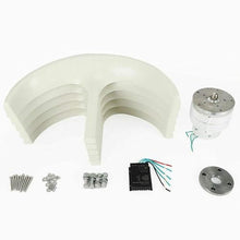 Naturalpowev Wind Turbine Generator Kit 13000W, 12V 24V 48V 72V 110V 220V Portable Wind Power Turbine Generator Kit with 5 Blades Controller,12V-White