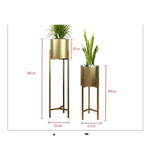 MIIKHI Plant Stands,Wrought Iron Storage Flower Stand,Indoor Floor Standing Flower Pot Green Radish Racknishings/Gold/S+L
