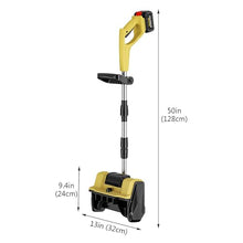Powerfull Snow Blower, Efficient Snow Thrower with Directional Plate, Retractable Pole, Cordless Electric Snow Blower for Patio, Deck, Driveway(Two Battery)