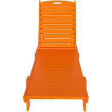 Costaelm Paradise 3-Piece Set Adjustable Adirondack Chaise Lounges with Side Table Orange