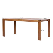 Christopher Knight Home Balew Patio Acacia Wood Dining Table, Indoor and Outdoor Dining Room Table for 6-8 Persons, Rectangular Dining Table for Backyard/Garden, Teak