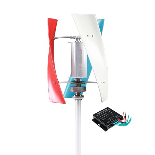 HUIZHITENGDA 1500W Wind Turbine, 12V 24V 48V Vertical 3 Phase Wind Power Generator Renewable Energy with Controller for Outdoor Courtyard Use and Wind Turbine Systems,12v