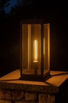 Hinkley Max Medium Pier Mount Lantern, Low Voltage Burnished Bronze