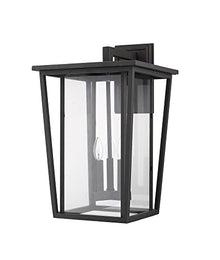 Z-Lite 571XL-BK 3 Light Outdoor Wall Sconce Black