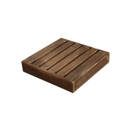 OREKPOT Pcs Plants Saucers Solid Wood Flower Pot Tray with Wheels Mobile Flower Pot Base Roller Tray Rack Fish Tank Rack Plant Pot Saucers,