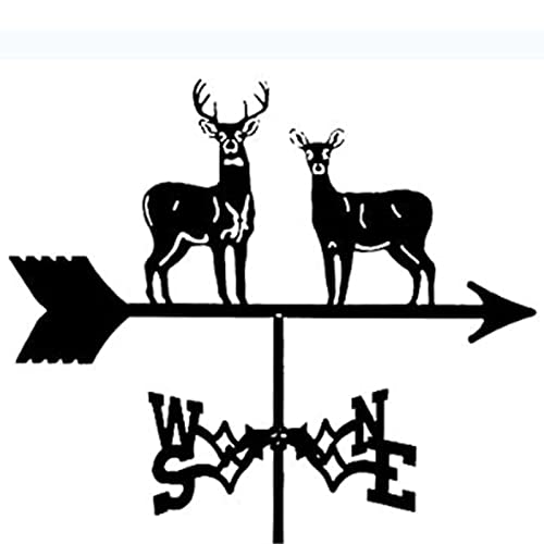 Metal Weathervane Garden Weather Vane Yard Wind Vane Wind Direction Indicator with Anti-Rust Coating for Garden Farm Decor Farmhouse Decorative (Style 5) (Style 2)