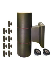 COLOER Brass Outdoor Wall Sconce 10 Pack with 5W LED Bulb Bronze