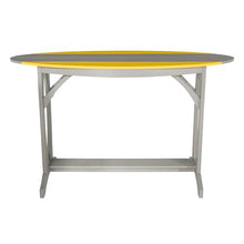 Bahia Verde Shoreline Surfboard Bar-Height Table, Cove Gray/Sunbeam Yellow