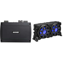 KICKER 10-Inch Loaded Premium Marine Sub Enclosure with Passive Radiator & 48KXMA8004 Marine Amp Bundle