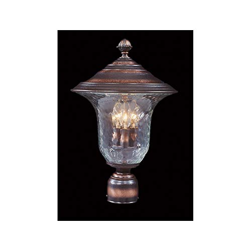 Framburg 8327 IRON 3-Light Carcassonne Exterior Post Mount, Iron