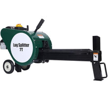 LMAOSS Electric Log Splitter 7 Ton, Wood Splitter with Double Flywheel, 110V 2HP 16A Portable Horizontal Firewood Splitting Machine, Low Profile Design for 18 Inch Logs Home Garden Outdoor Use