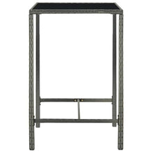 KDVXBCQJH 5 Piece Patio Bar Set PE Rattan Garden Dining Table Stools Gray