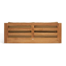 SAFAVIEH Couture Outdoor Collection Kauai Natural/Brown Teak Solid Wood Patio Sofa