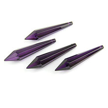 38mm/63mm/76mm Dark Purple Crystal Prism Suncatcher Chandeliers Glass Icicle U Drop Pendant for Home Party Wedding Decoration,Dark Purple,76mm