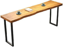 HUAIPU Rustic Style Rectangular Bar Table with Iron Frame, Wooden Pub Table for Living Room, Bar Industrial Bar Table and Garden Party,180 * 45 * 105