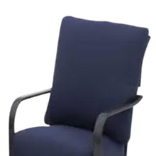 Four Seasons Courtyard Brookfield 3 Piece Deep Seating Outside Furniture Set of 2 Swivel Rocker Patio Chairs, Olefin Cushions, and Tile Table, Navy