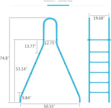 Wrobelax 304 Stainless Steel Pool Ladder - Deluxe Outdoor Above Ground Swimming Pool Ladder with 4 Steps, Max Load 500 Lb, Double-Sided Anti Slip Design