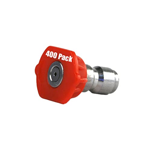 400 Pack of Erie Tools 4.5 Stainless Steel Orifice 0 Degree 1/4in. Quick Connect 4000 PSI High Pressure Washer Spray Nozzle Tips