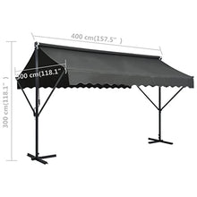 smnyxs Free Standing Awning 196.9x118.1 in Anthracite