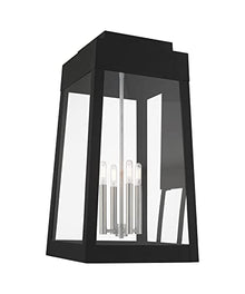 Livex Oslo Four Light Outdoor Wall Lantern Black