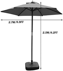 USZWBY Outdoor Garden Parasols Garden Parasol Umbrella with Pulley System,Outdoor Sun Shade for Beach,Pool,Patio,Round Sunscreen UV40+ (Diameter 2.7m)