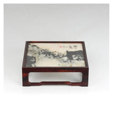 LUYOUBOZHU Vase Stand Square Red Acid Branch Display Stand Marble Worktop Bonsai Decor Base