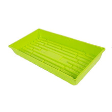 SUNPACK 10" x 20" Mega Plastic Seed Starting Tray, Lime Green, 2.5" (Pack of 30) - No Drainage Holes, Ideal for Greenhouses or Indoor Gardening - Made of Thick, Strong Plastic