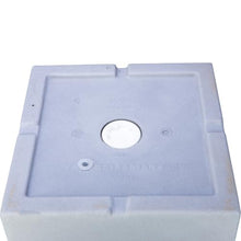 Jackson Pottery 22 in. Tall Flaired Square Planter - Aged Stone