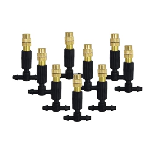 Garden Supplies 5M-30M Garden Irrigation Outdoor Misting Cooling System Watering 1/4'' Brass Atomizer Nozzles 4/7mm Hose Patio Nozzle(KIT003-50M-B)
