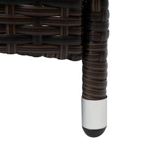 Outsunny Wicker Outdoor Chaise Lounge Set of 2 Mixed Brown & Dark Blue