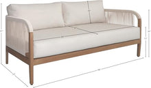 Meridian Furniture Maui Collection Modern Outdoor Patio Loveseat Cream