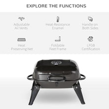 Portable Charcoal Grills - Mini Barbecue Grill - Small Tabletop Charcoal Grill for Outdoor Cooking, Grilling - Foldable Table Top BBQ Grill for Camping, Picnic