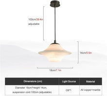 zhongheng Natural Alabaster Pendant Lights Kitchen Island, 7.1in White Lamp Fixtures, Light Marble Shade, for Bedroom Bathroom Dining Room Living