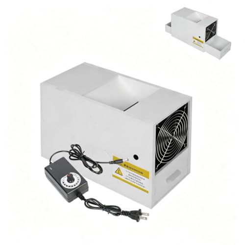 Opazua Bird Food Shell Blower, Efficient Bird Feed Blown Shell Splitter, with 2 Drawers, Adjustable Speed Fan, Suitable for Millet, Grains, Melon Seeds, Rice, Beans