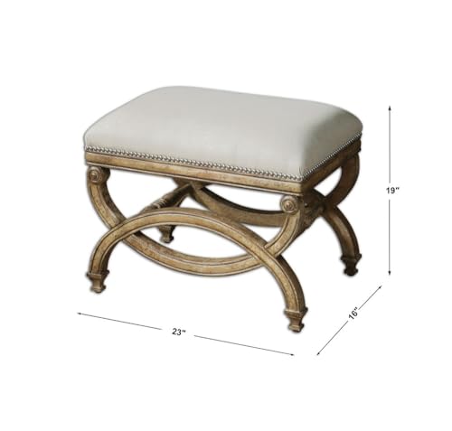 Uttermost Karline Small Bench 23 Inch Champagne Silver Nail