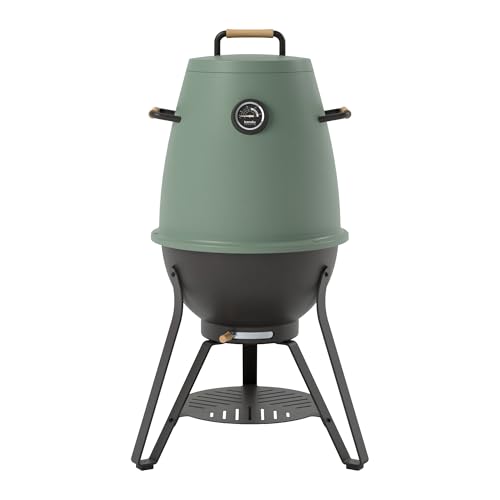 Kandu Outdoor Vertical Cooking Charcoal Oven Grill, Jungle Green