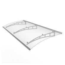 ADVANING 79"x35" Polycarbonate Awning, PA Series, Premium Quality UV Protection Crystal Clear Polycarb with Aluminum Brackets - DA7935-PSS1A