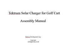 Tektrum Universal 80 watt 80w 48v Solar Panel Battery Charger Kit for Golf Cart - Charge While Driving, Save Electricity Bill, Extend Battery Life, Emergency