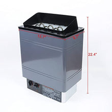 GOOSENECK 8Kw 240V Sauna Heater Stove with Outer Digital Controller and Aluminum Panel for Spa Sauna Room Indoor