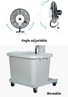 DFEDHF Industrial Misting Fan with Oscillating Cooling Mist Humidifier Adjustable Speed Misting Cooling Fan for Home Office and Restaurant Mobile Atomization Stand Electric, Copper-65cm