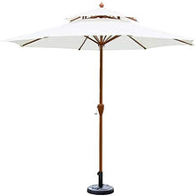 RWGOVLU Sun Parasol Umbrella Garden Parasols 2.7M Circle Patio with Winding Crank - Sun Shade Umbrella for Outdoor, Garden, Beach, Pool