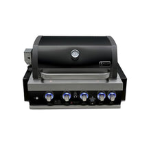 Mont Alpi Black Stainless Steel Outdoor Kitchen Island 32"W 4-Burner Built-in BBQ Grill + Accessories - Flat Top Griddle Hot Plate + Pizza Kit with Cutter & Stone + Spatulas + Tongs + Cleaning Brush