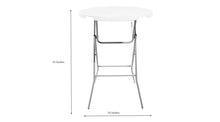 PRO&Family 32 Inch Round Cocktail Table White Tall Round Table Foldable Bar Table Outdoor High Top Table Foldable High Top Table Bar Height Folding Table Cocktail Tables for Parties Bar Height (9)