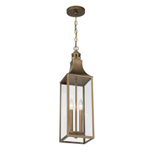 Savoy House 5-220-273 Lancaster Traditional Clear Glass Outdoor Hanging Lantern, 2-Light 120 Total Watts, 25" H x 7" W, Atlas Bronze