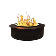FURUIM2024M Electric Fireplaces 3D Fireplace Decoration with Simulated Flames Round Built-in(Small)
