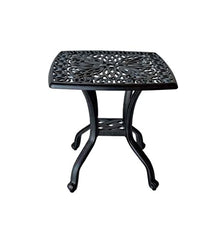 Elizabeth Outdoor Patio 10 pc Seating Group Cast Aluminum Dark Bronze (Premium Fabric Sunbrella-Sesame Cushions)